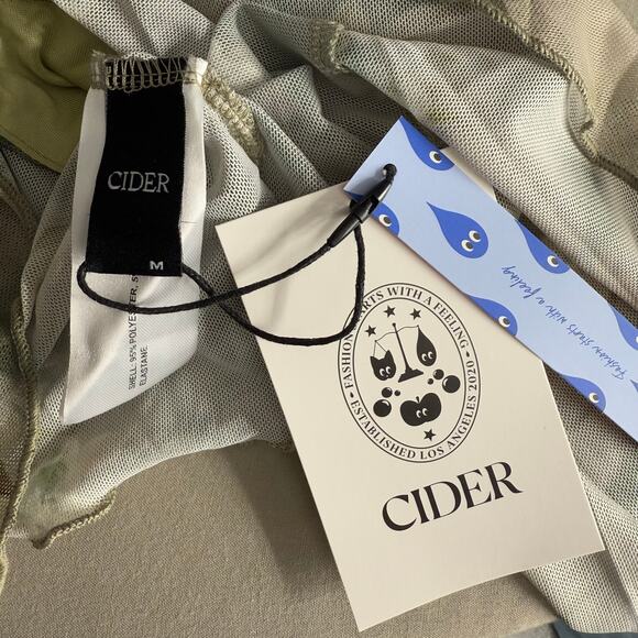 Cider V-neck Floral Ruffle Cami Top & Mid Rise Maxi Skirt Set, Green M - Picture 5 of 6